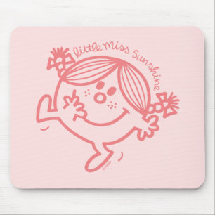 Little Miss Sunshine Coral Mouse Pad