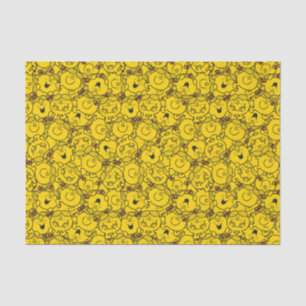 Little Miss Sunshine   Fun Yellow Smiles Pattern Tissue Paper