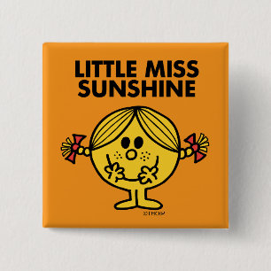 Little Miss Sunshine Funny & Freckled 2 Inch Square Button