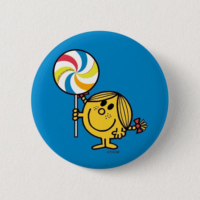 Little Miss Sunshine | Giant Lollipop 2 Inch Round Button (Front)