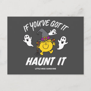 Little Miss Sunshine Haunt It Halloween Postcard