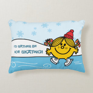 Little Miss Sunshine Ice Skating Accent Pillow