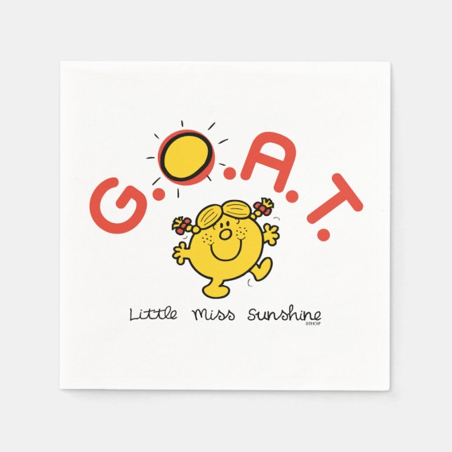 Little Miss Sunshine is the G.O.A.T. Napkin (Front)