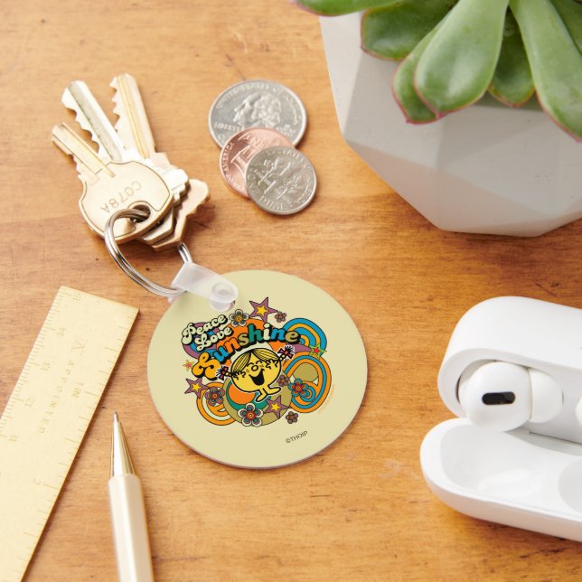 Little Miss Sunshine Peace Love Sunshine  Keychain (Desk)