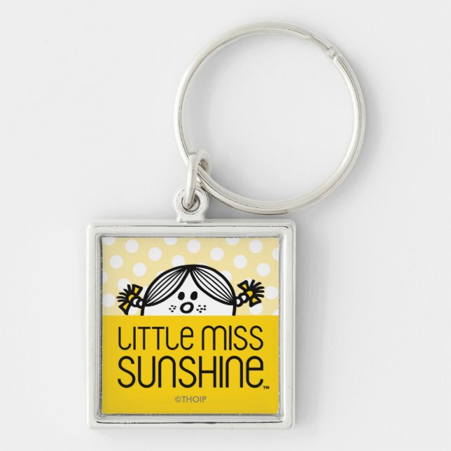 Little Miss Sunshine Peeking Keychain (Front)