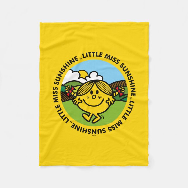 Little Miss Sunshine | Sunshine Circle Fleece Blanket (Front)