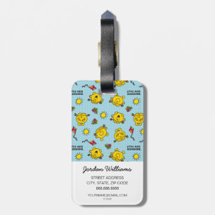 Little Miss Sunshine   Teal Polka Dot Pattern Luggage Tag