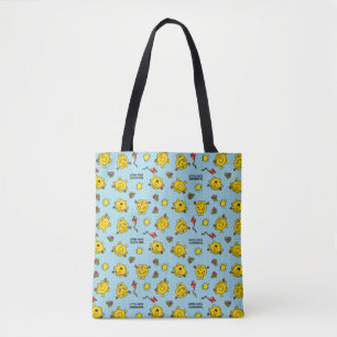 Little Miss Sunshine   Teal Polka Dot Pattern Tote Bag
