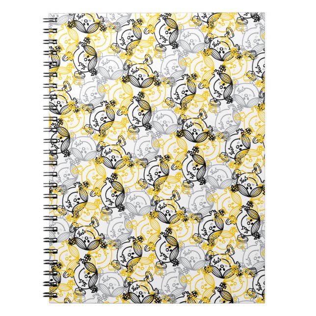 Little Miss Sunshine Yellow Character Pattern Notebook (Front)