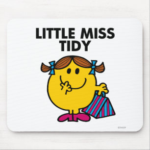 Little Miss Tidy Black Lettering Mouse Pad