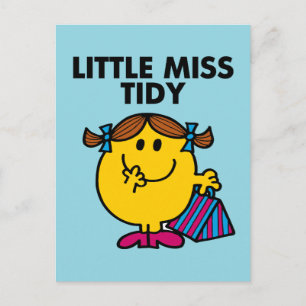 Little Miss Tidy   Black Lettering Postcard