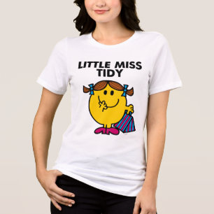Little Miss Tidy Black Lettering Tri-Blend Shirt