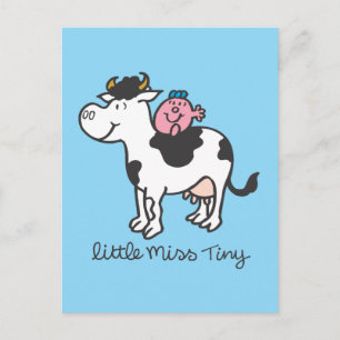 Little Miss Tiny   Cow Riding Postcard