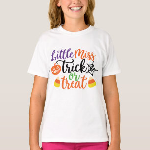 Little Miss Trick or Treat Fun Halloween T-Shirt