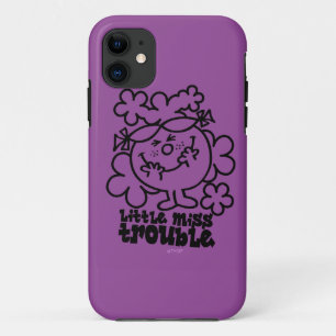 Little Miss Trouble   Black & White iPhone 11 Case