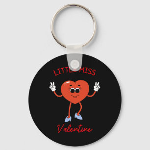 Little Miss Valentine Cute Candy Heart Girls Women Keychain