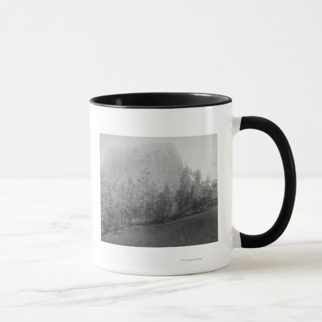Little Missouri Butte Beyod Field and Trees Mug (Right)
