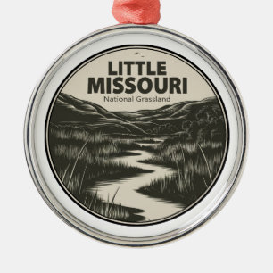 Little Missouri National Grassland Stream Metal Ornament