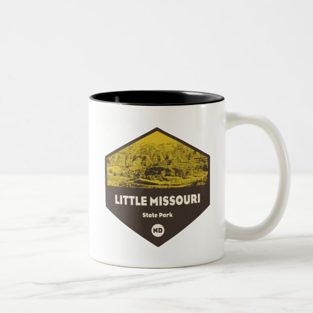 Little Missouri State Park North Dakota Two-Tone Coffee Mug (Right)