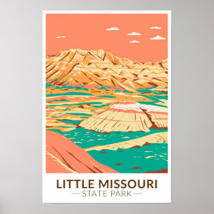 Little Missouri State Park North Dakota Vintage Poster