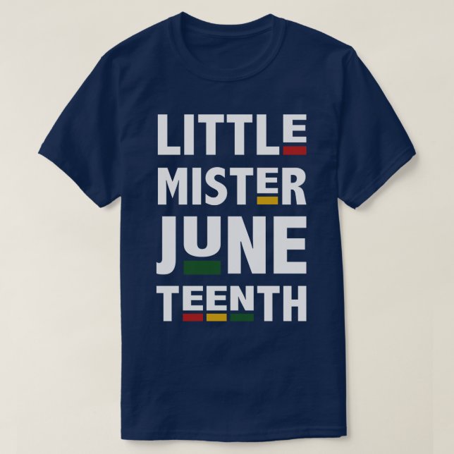 Little mister juneteenth celebrating african histo T-Shirt (Design Front)