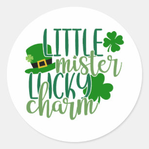 Little Mister Lucky Charm 🍀✨ Classic Round Sticker