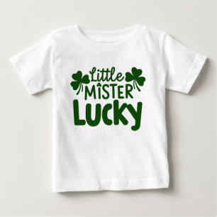 Little Mister Lucky - Cute Shamrocks Baby T-Shirt