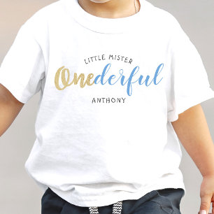Little Mister Onederful 1st Birthday  Baby T-Shirt