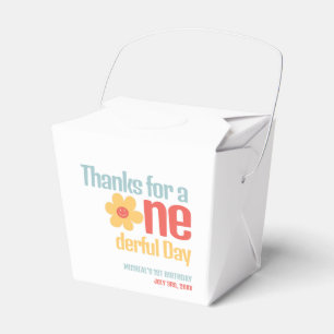 Little Mister Onederful Groovy First Birthday Favor Box