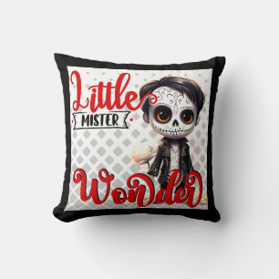 Little Mister _ Sugar Skull Throw Pillow
