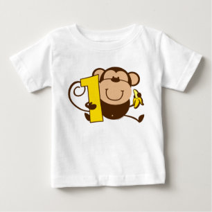 Little Monkey 1st Birthday Mero Baby T-Shirt