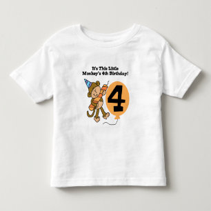 Little Monkey 4th Birthday Tshirts and Gifts