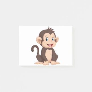 Little monkey cartoon post-it notes