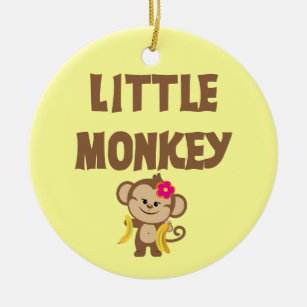 Little Monkey (Girl) Ceramic Ornament