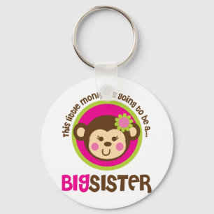 Little Monkey Going To Be A Big Sister Keychain