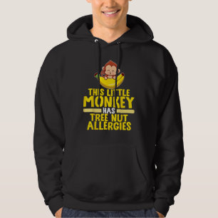 Little Monkey Has Tree Nut Allergies Hoodie