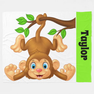 Little Monkey Lg. Fleece Blanket