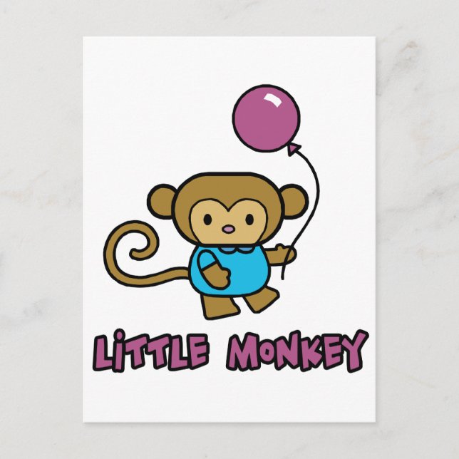 Little Monkey Postcard (Front)