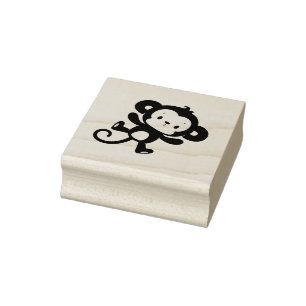 Little Monkey Rubber Stamp