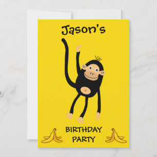 Little Monkeys Birthday Party Invitation