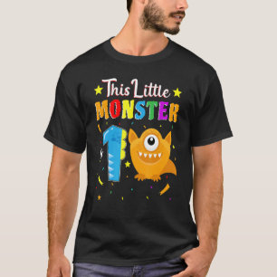 Little Monster 1st Birthday Party Monster 1 Year O T-Shirt