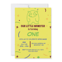 Little Monster Any Age Birthday Invitation