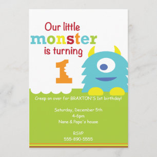 Little Monster Birthday invitation