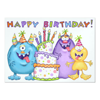 lil monster birthday invitations