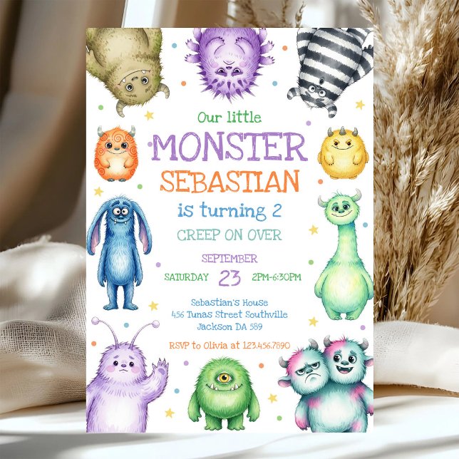 Little Monster Birthday Invitation (Creator Uploaded)