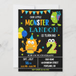 Little monster birthday invitation for boy<br><div class="desc">Monster birthday invitation for boy Little monster invitation Monster bash party invite. This template includes all 0-9 monster digits for the age, just click "Click to customize further" link and choose the age. Also there are 1-5 years old templates are listed for boy and girl birthday. This cute pastel colours...</div>