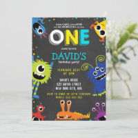 Little Monster Birthday Party Chalk 1st Birthday