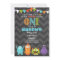 Little Monster Birthday Party Invitation Chalk