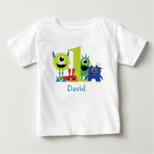 Little Monster Boy 1st Birthday Outfit Baby T-Shirt