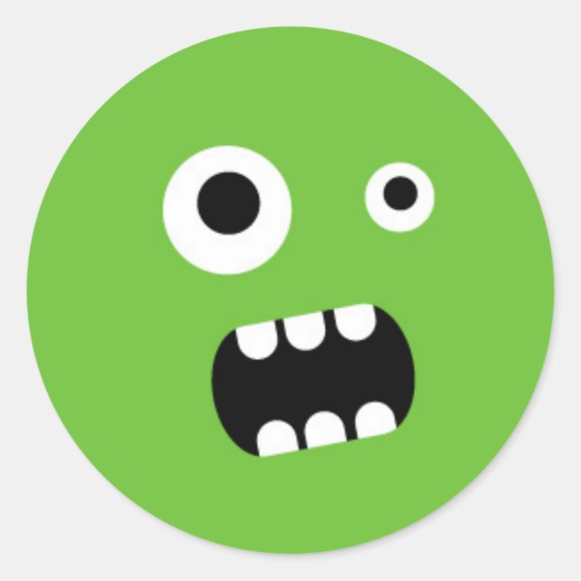 Little Monster Classic Round Sticker (Front)